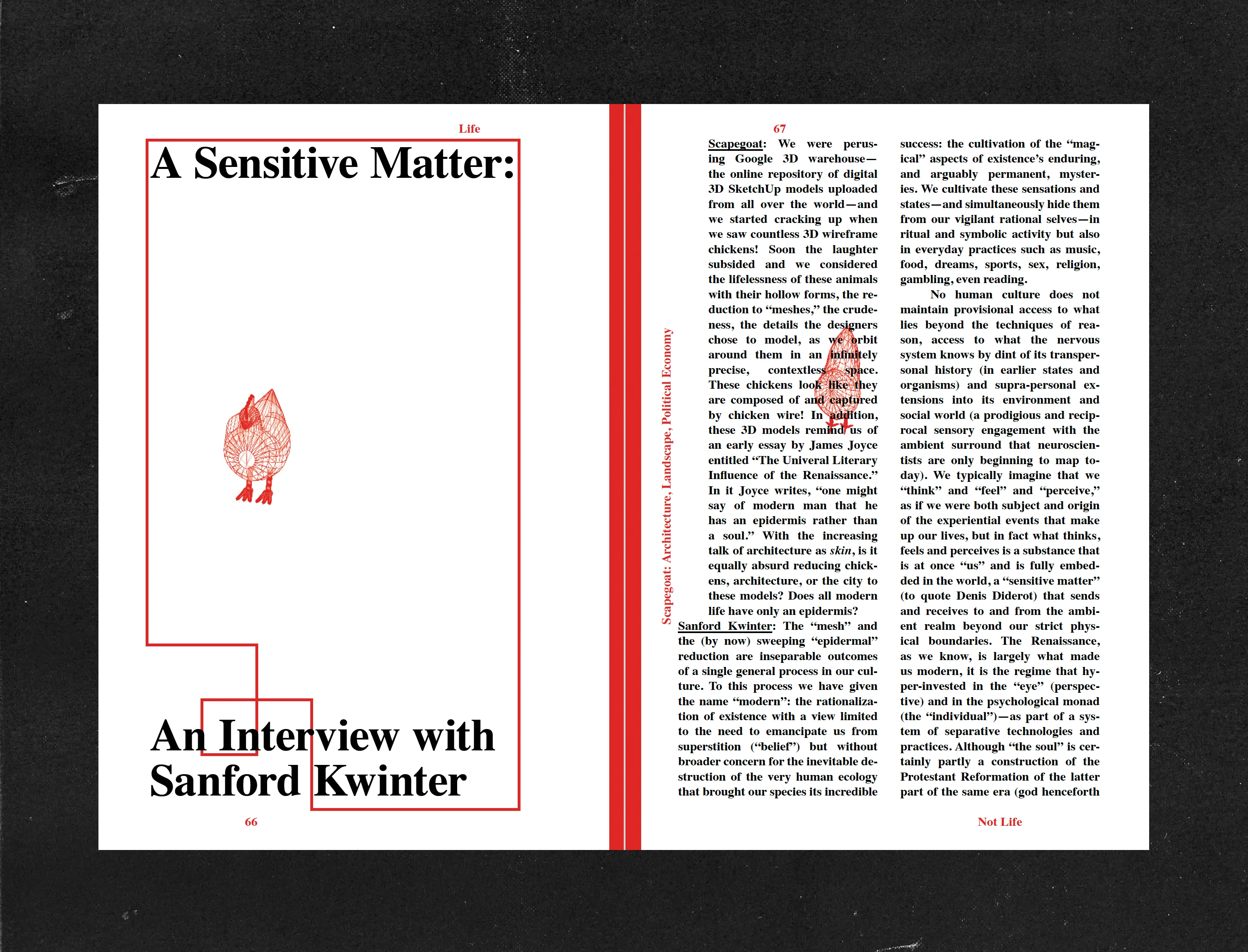 Interview with Sanford KWINTER, A Sensitive Matter